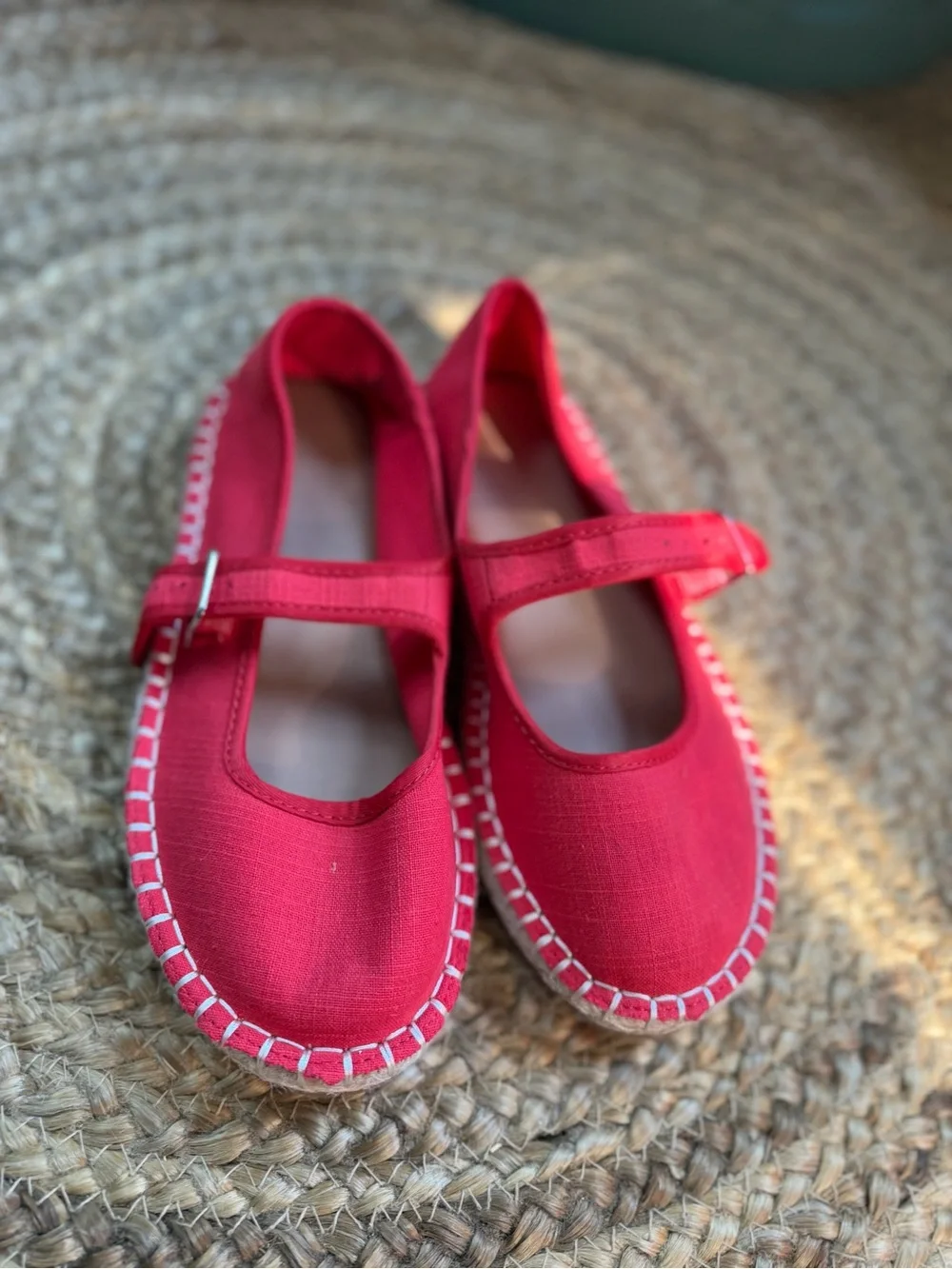 Girls' Red Mary Jane Canvas Shoes Old Navy Size 6.5